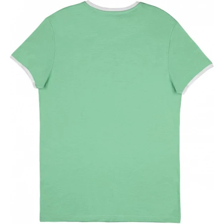 Fender Beer Label Men's Ringer Tee, Sea Foam Green/White, L