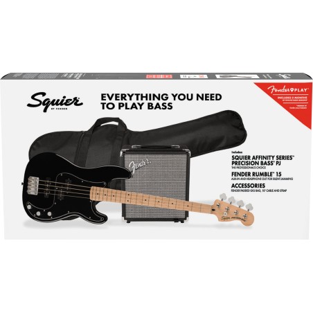 Squier Affinity Pack Precision Bass Pj Blk Mn Bajo Electrico