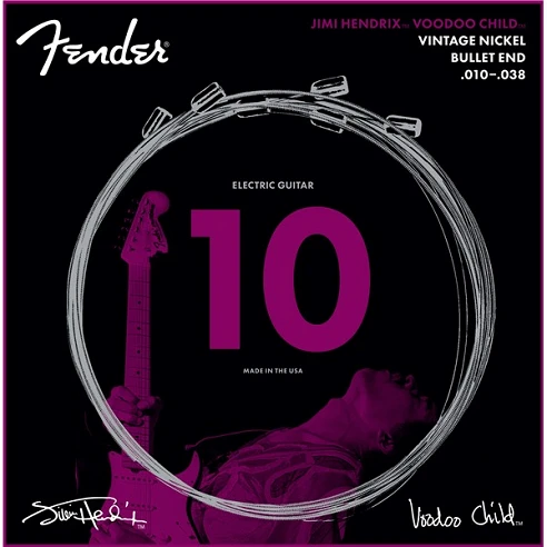 Fender Hendrix Voodoo Child Bullet End Nickel Strings 10-38