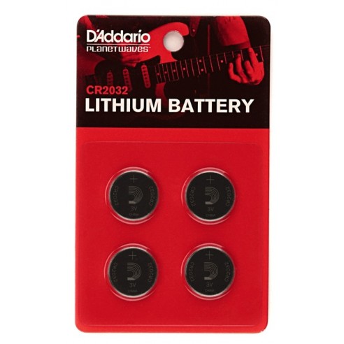 Daddario CR2032 Pila Lithium Battery 4-PK