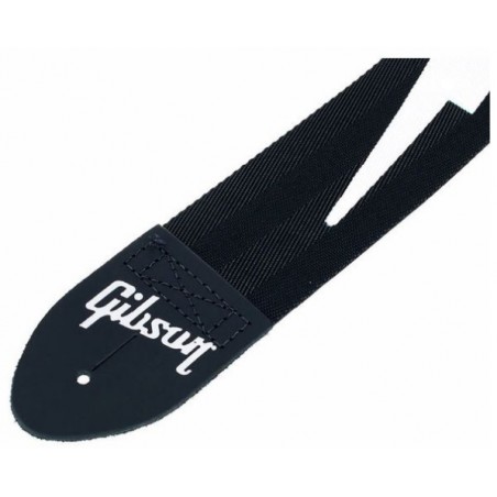 Gibson Lightning Bolt Seatbelt Black Correa Guitarra