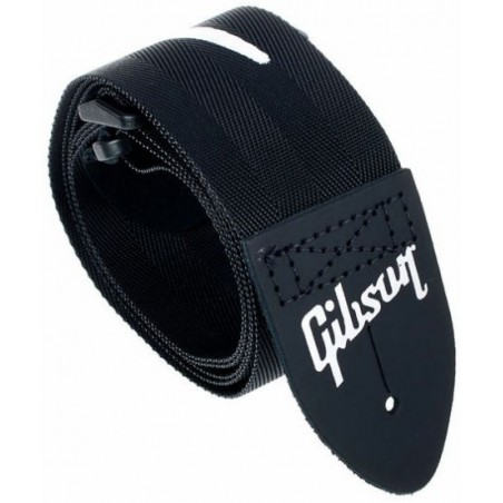 Gibson Lightning Bolt Seatbelt Black Correa Guitarra