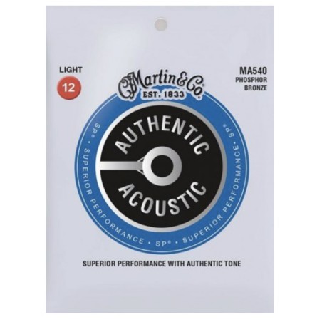 Martin MA540 Cuerdas Guitarra Acústica Authentic SP Phosphor Bronze 92/8 Light 12-54