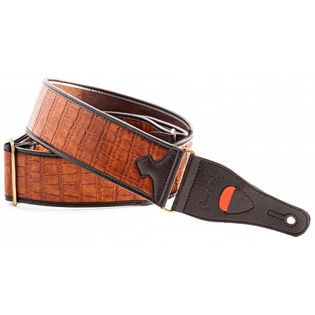 Righton Alligator Light Brown Guitar Strap