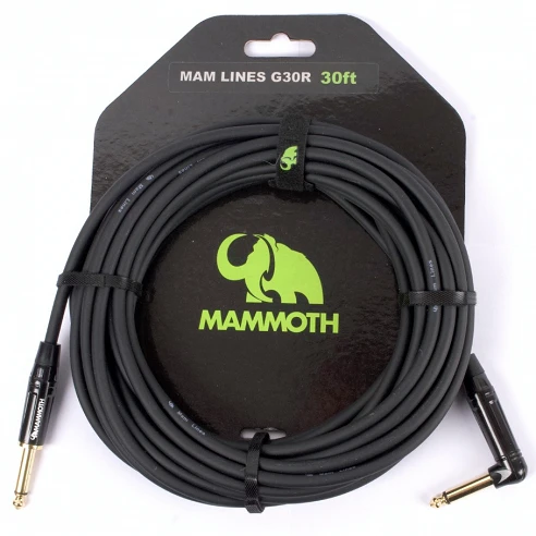 Mammoth MAM-LINES-G30R Premium Guitar Cable Angled 9M