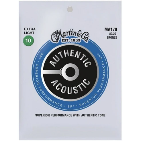 Martin Guitars MA170 Cuerdas Guitarra Acústica Authentic Sp Bronze 80/20 Extra Light 10-47