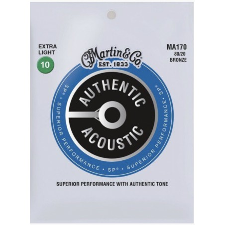 Martin Guitars MA170 Cuerdas Guitarra Acústica Authentic Sp Bronze 80/20 Extra Light 10-47