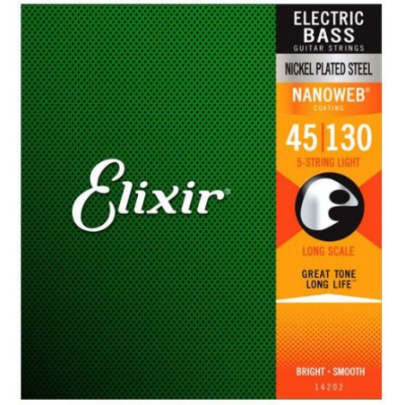 Elixir Nanoweb 14202 5-String Light 45-130