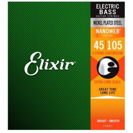 Elixir Nanoweb 14087 Extra Long Scale 45-105 XL