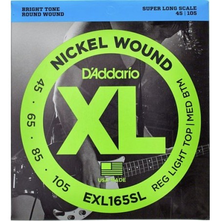 Daddario EXL165SL Super Long Scale Cuerdas Bajo 45-105