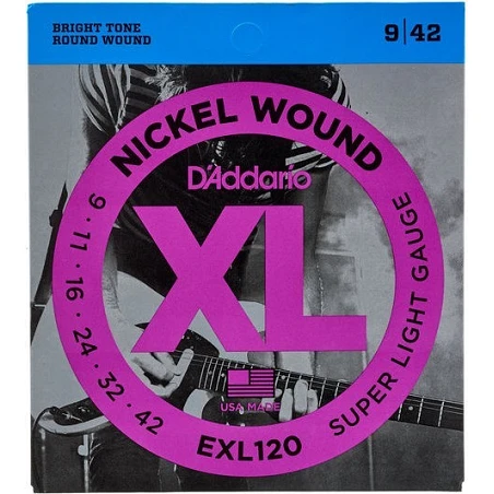 Daddario EXL120 Juego Cuerdas Guitarra Eléctrica 9-42