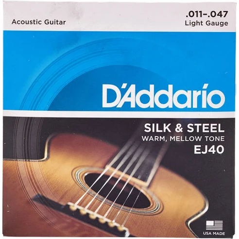 Daddario EJ-40 Cuerda Guitarra Acústica Silk & Steel 11-47