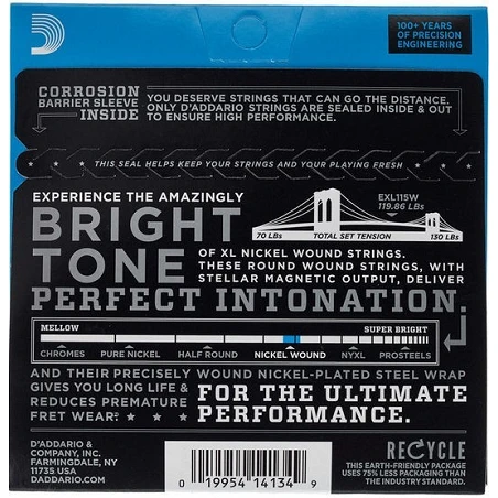 Daddario EXL115W Cuerdas para Guitarra Eléctrica 11-49
