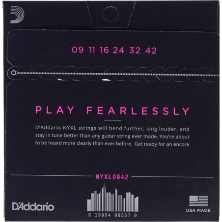 Daddario NYXL0942 Cuerdas Guitarra Eléctrica 09-42