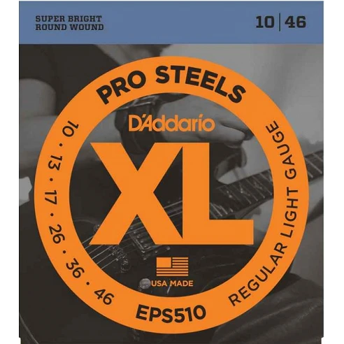 Daddario EPS510 Pro Steels Regular Light Cuerdas para Guitarra Eléctrica 10-46