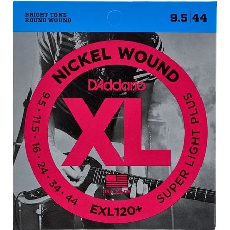 Daddario EXL120+ XL Super Light Plus Cuerdas para Guitarra Eléctrica 095-044