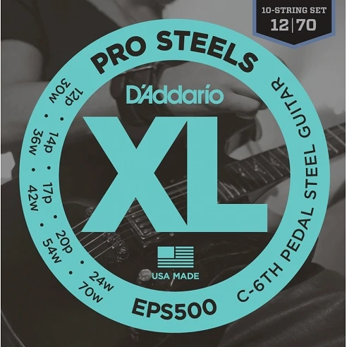 Daddario EPS500 Juego 8 Cuerdas P Steel 12-70