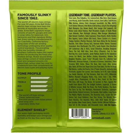 Ernie Ball 2832 Slinky Regular Cuerdas Para Bajo 50-105
