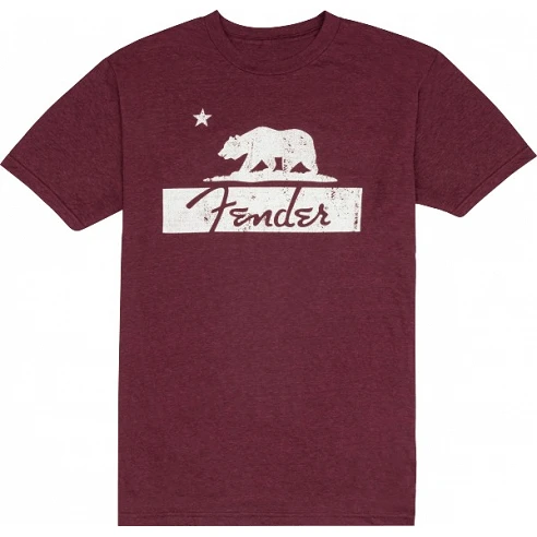 Fender Burgundy Bear Camiseta L