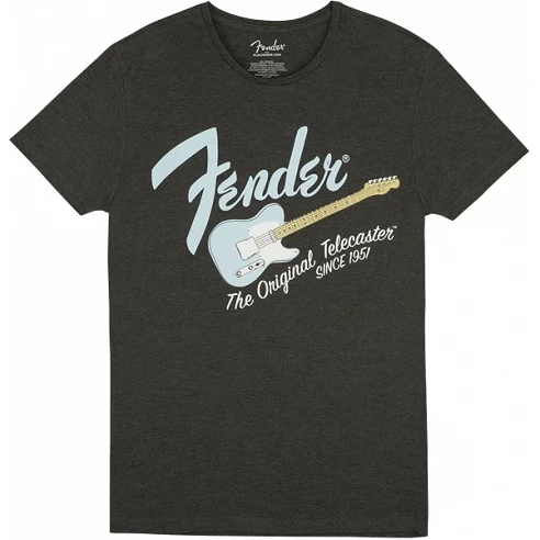 Fender Original Telecaster Tee, Gray/Sonic Blue, XXL