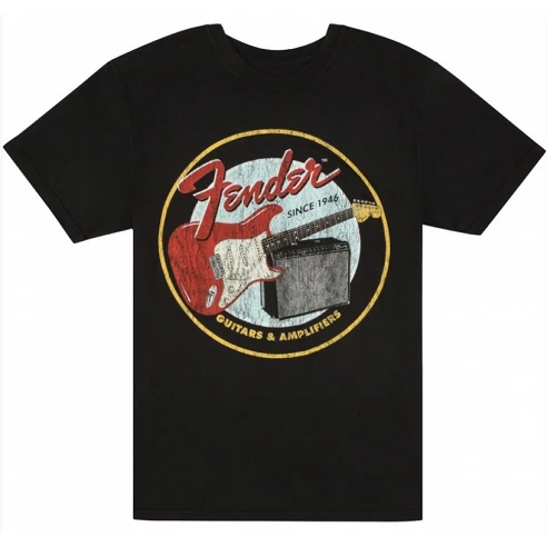 Fender 1946 Guitar Amp T Shirt Black L