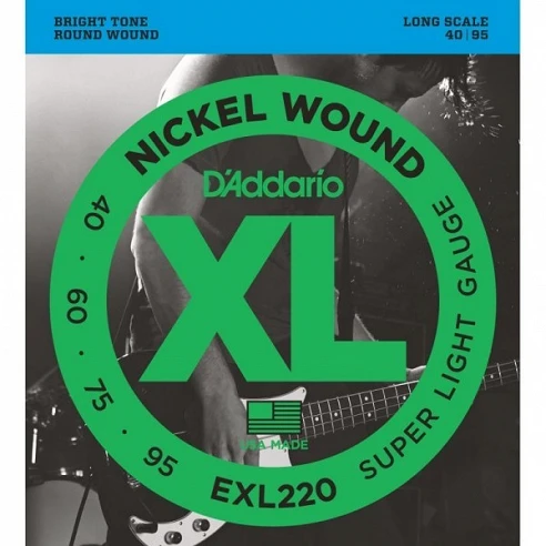 Daddario Exl220 40-95 Nickel Wound Long Scale