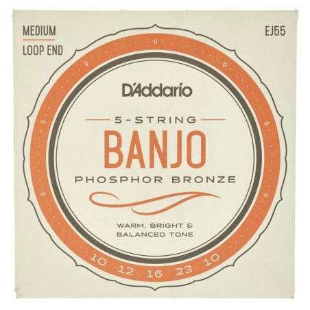Daddario EJ55 Banjo 10-23 Set 5 Cuerdas Phosphor Bronze