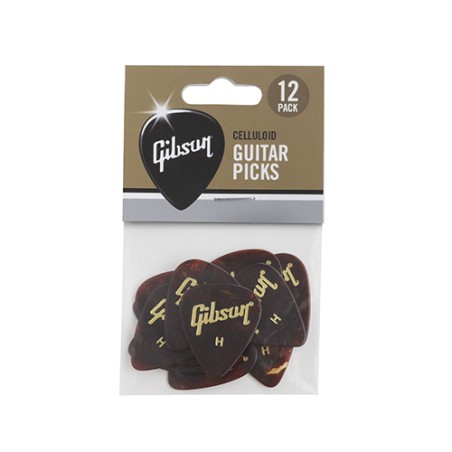 Gibson Tortoise Picks, 12 Pack, Heavy APRT12-74H