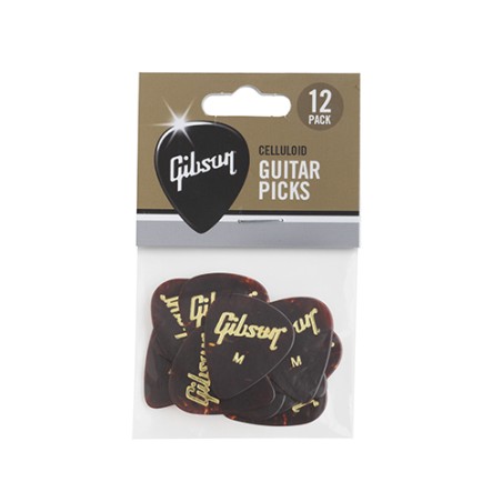 Gibson Tortoise Picks, 12 Pack, Medium APRT12-74M