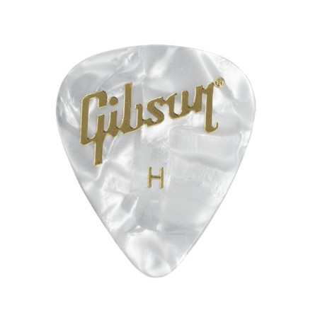 Gibson Pearloid White Heavy Pack 12 Púas APRW12-74H