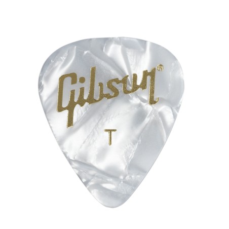 Gibson Pearloid White Thin Pack 12 Púas APRW12-74T