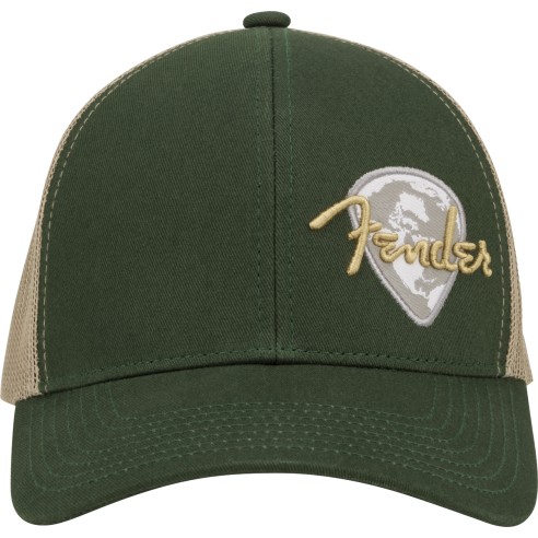 Fender Globe Pick Patch Hat Green Khaki