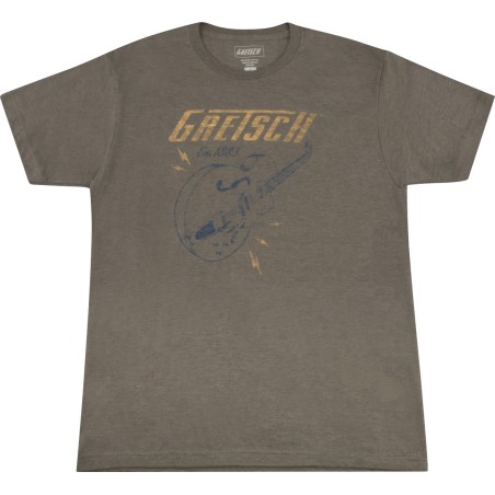 Gretsch Lightning Bolt T-Shirt Military Heather Green Talla L