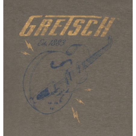 Gretsch Lightning Bolt T-Shirt Military Heather Green Talla L