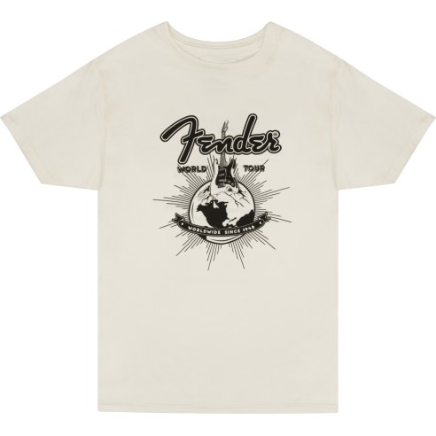 Fender World Tour T-Shirt Vintage White L