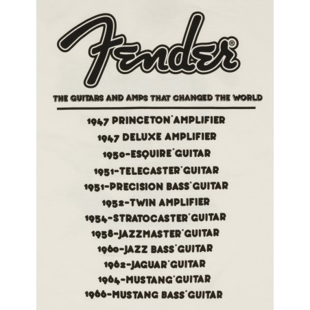 Fender World Tour T-Shirt Vintage White L