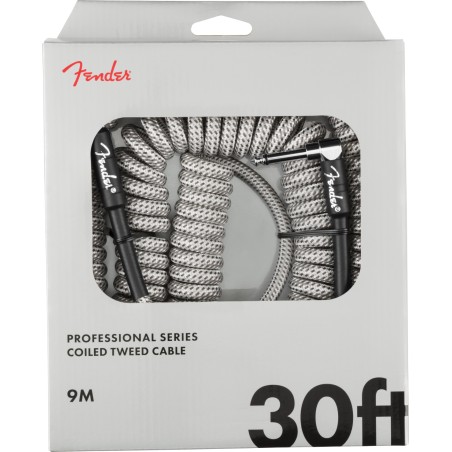 Fender Prof. Coil Cable 9M WH Tweed Recto/Codo