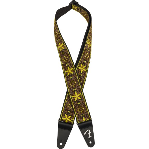 Fender Pasadena Woven Strap, Yellow Wallflower