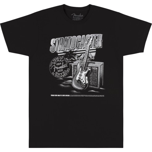 Fender T-shirt Stratocaster 70th Anniversary Tee Black L