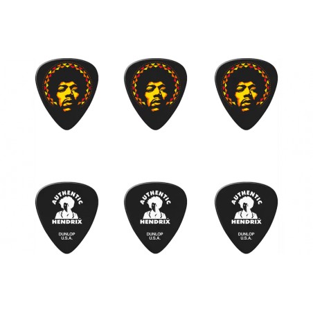 Dunlop Lata 6 Púas JHPT16H Jimi Hendrix Aura Mandala