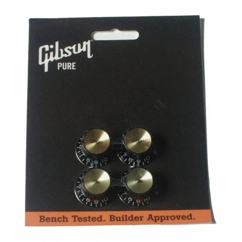 Gibson Top Hat Knobs with Gold Metal Inserts - 4 pack