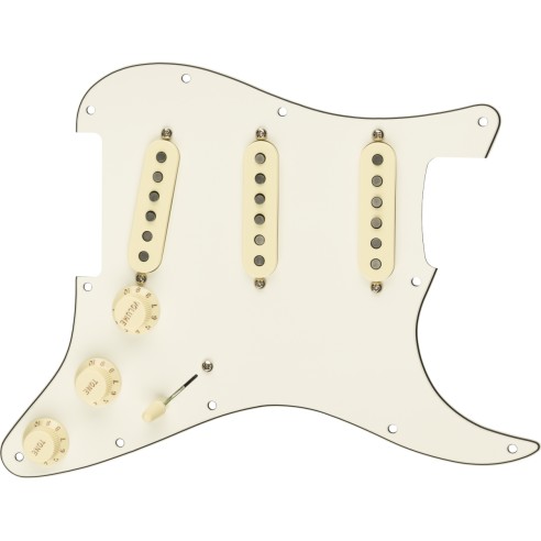 Fender Pre-Wired Strat Pickguard Custom Shop Texas Special SSS Parchment 11 Hole PG