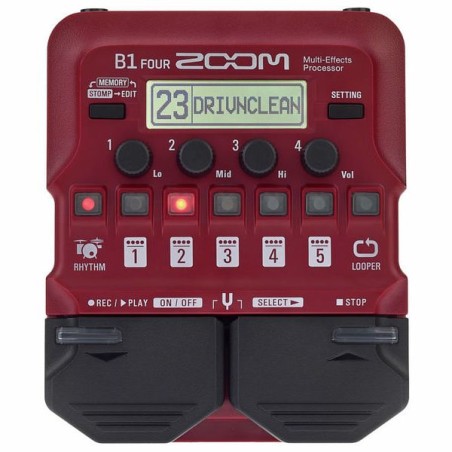 Zoom B1 Four Pedal Multiefecto para Bajo Eléctrico