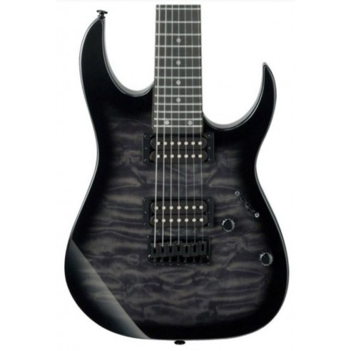 Ibanez GRG7221QA-TKS Transparent Black Sunburst *USED Con Funda