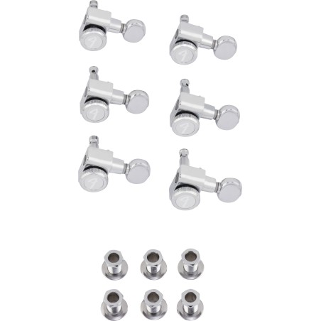Fender Locking Tuners with Vintage-Style Buttons, Polished Chrome