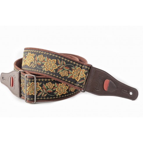 Righton Roses II Brown Guitar Strap