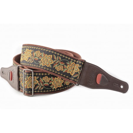 Righton Roses II Brown Guitar Strap