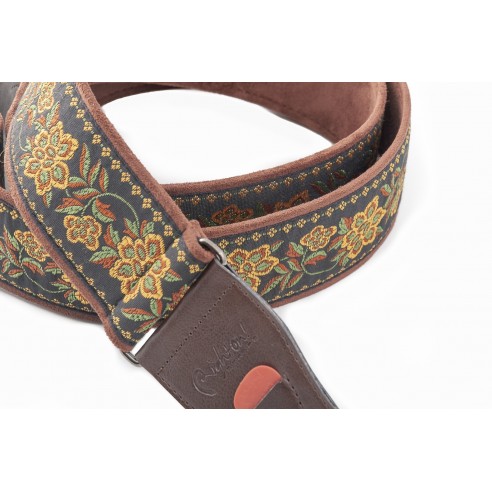 Righton Roses II Brown Guitar Strap