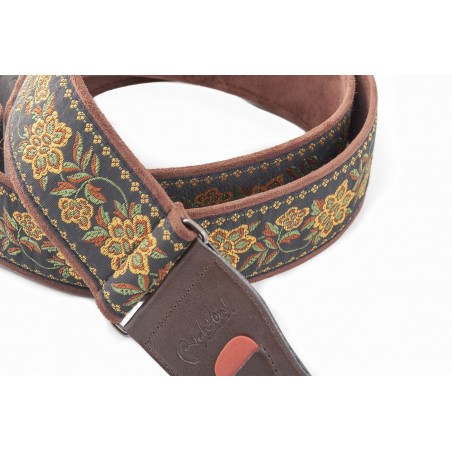 Righton Roses II Brown Guitar Strap