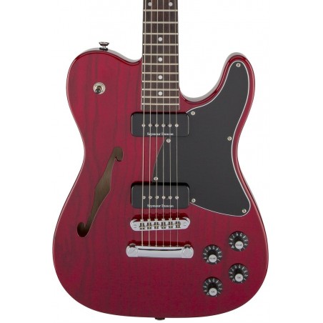 Fender Jim Adkins JA-90 Telecaster Thinline LRL Crimson Red Transparent